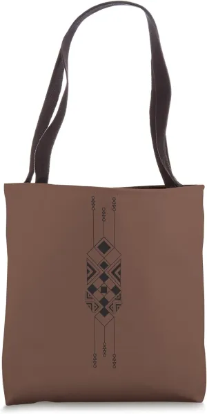 Earth Brown Boho-Chic Boho Ethnic Symbol Pastel Tote Bag