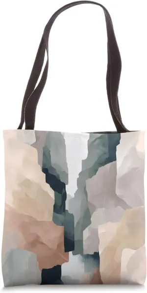 Earthy Abstract Gouache Painting Natural Tones Minimalist Tote Bag