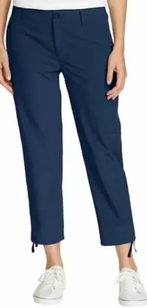Eddie Bauer Capri Pants for Women with Side Zipprer Cargo Pocket - Women's Hiking Pants with Belt Loop - Ripstop Capri
