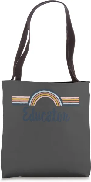 Educator boho Rainbow Design, Cool Matching Educator Team Tote Bag