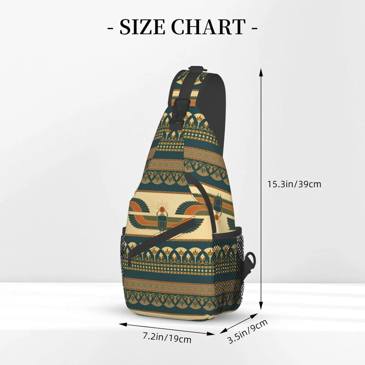 Egyptian Sling Backpack Chest Bag Crossbody Shoulder Bag Gym Cycling Travel Hiking Daypack For Men Women