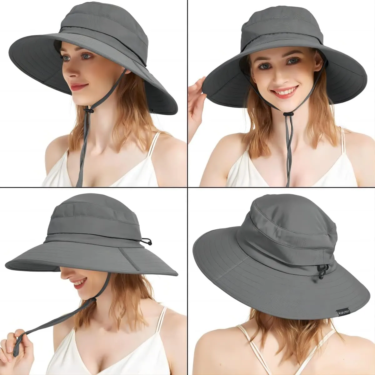 EINSKEY Waterproof Sun Hat for Men Women, UPF 50  UV Protection Wide Brim Packable Hat for Fishing Hiking Garden Safari Beach