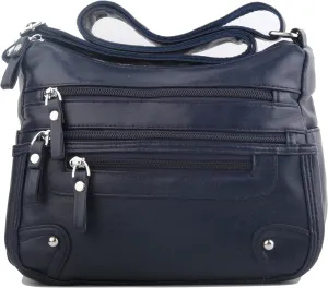ELDA 10 Pockets Crossbody Purses for Women Medium Pocketbooks Lightweight Ladies Satchel Bag Multi Pocket Shoulder Handbag