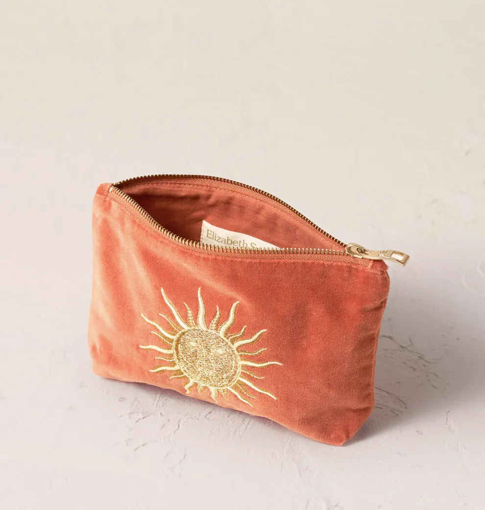 Elizabeth Scarlett - Sun Goddess Rust Velvet Mini Pouch