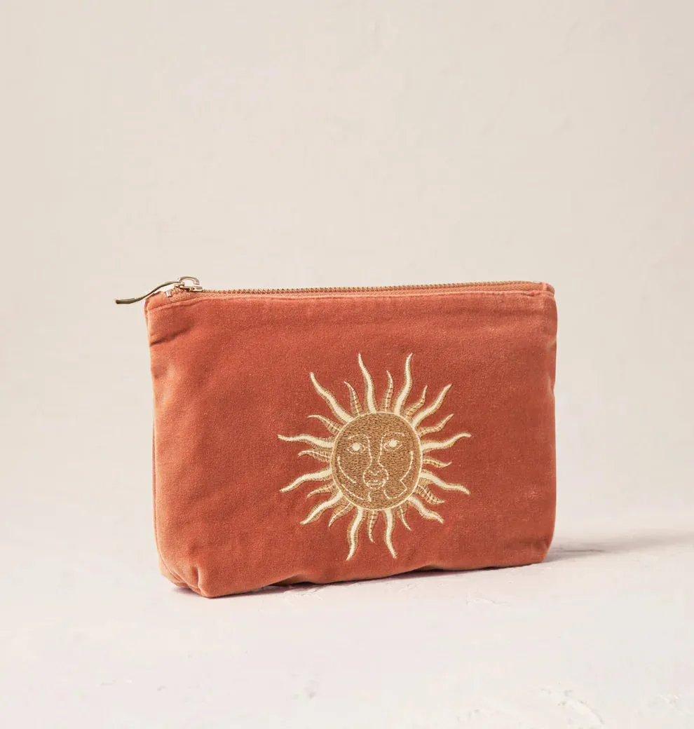 Elizabeth Scarlett - Sun Goddess Rust Velvet Mini Pouch