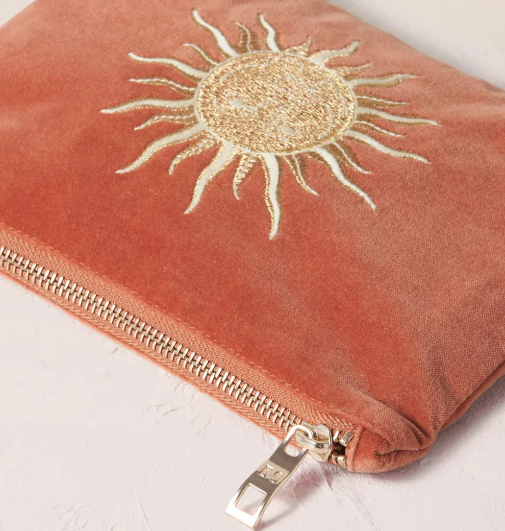 Elizabeth Scarlett - Sun Goddess Rust Velvet Mini Pouch