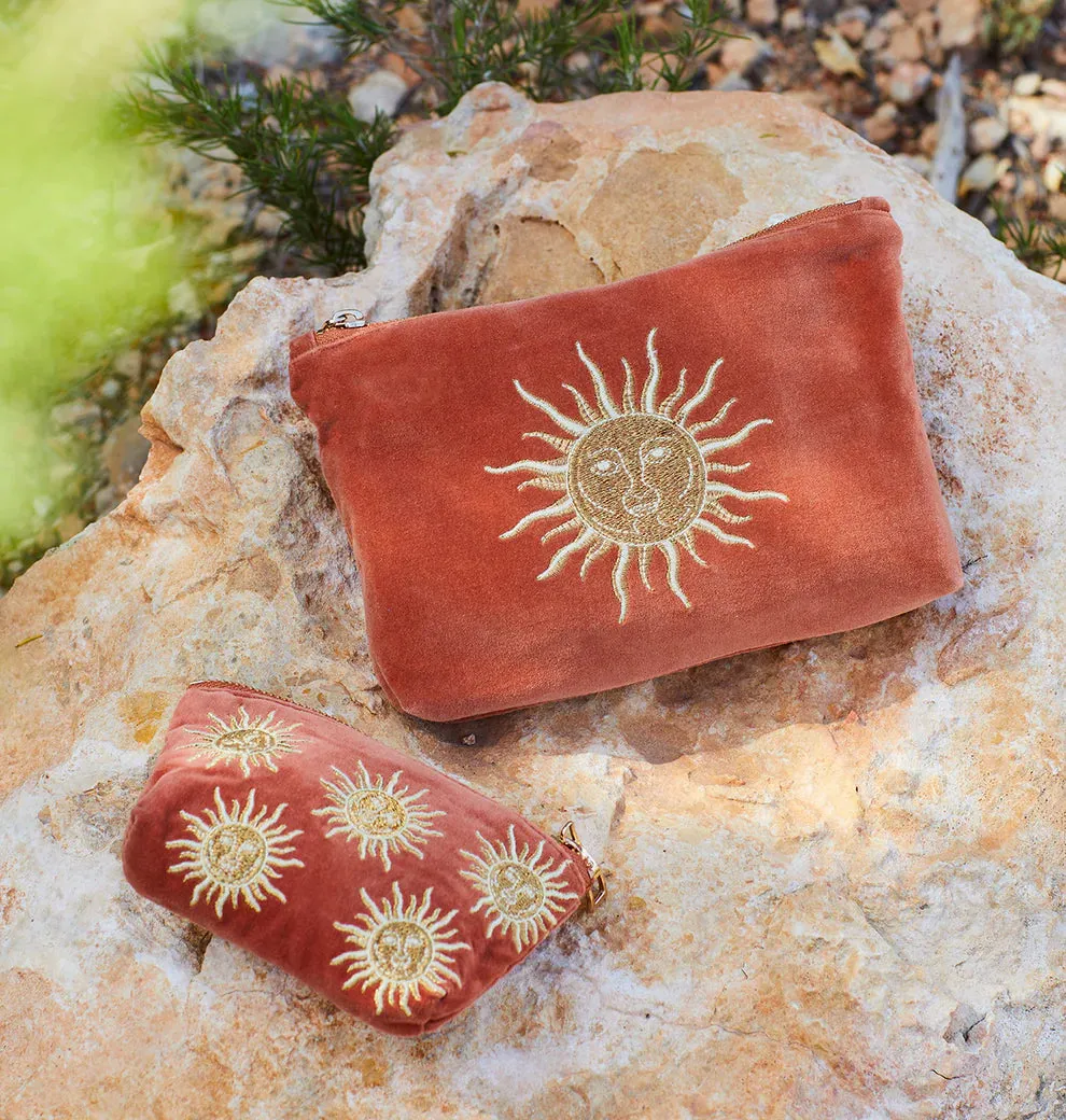 Elizabeth Scarlett - Sun Goddess Rust Velvet Mini Pouch