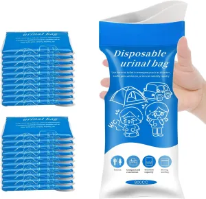 Emergency Portable Urine Bag, 6/10/20 Pack Travel Urinal Bag, Unisex Urinal Bag, Disposable Urine Bag Suitable for Camping, Travel, Traffic Jams, Pregnant Women, Children, Patients