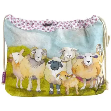 Emma Ball Drawstring Bag : Felted Sheep