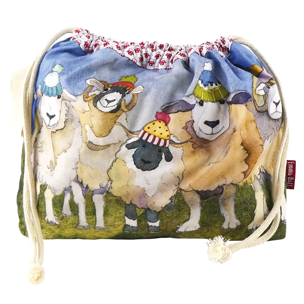 Emma Ball Drawstring Bag : Happy Sheep