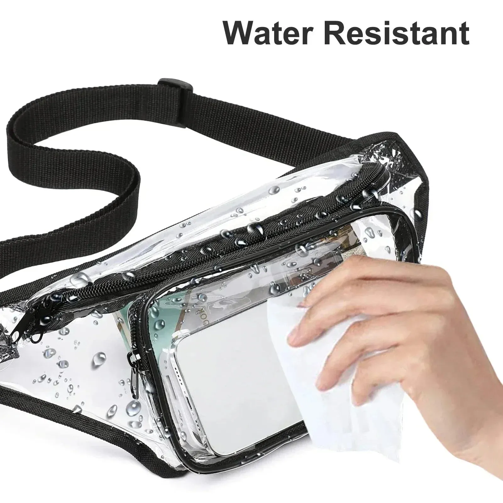 Emma | Transparent waterproof stadium-approved hip bag