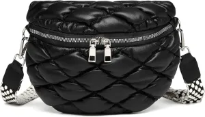Eslcorri Crossbody Bags for Women - Fashion Sling Purse Shoulder Bag Fanny Pack Leather Causal Chest Bum Bag Cross Body Purse
