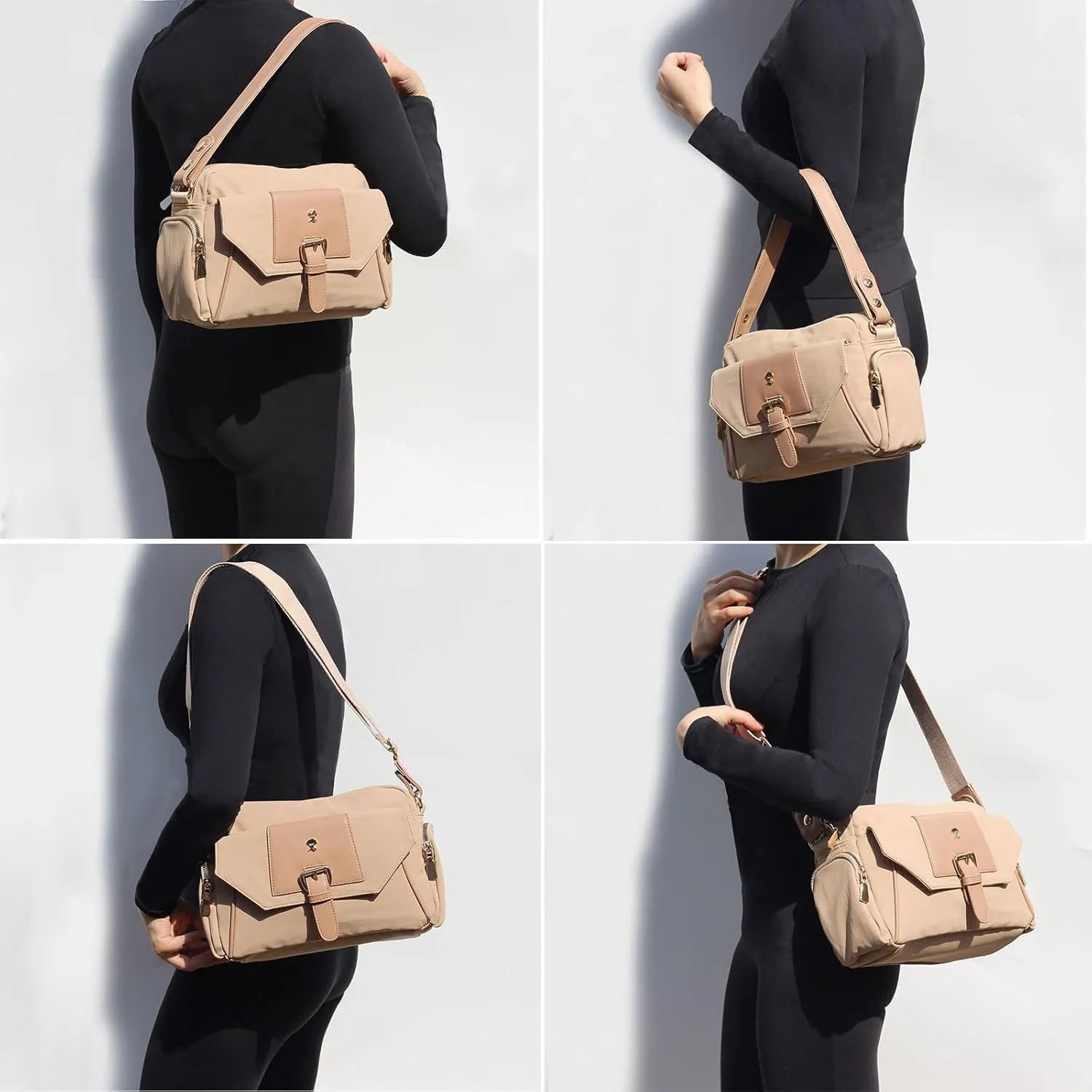 ESVAN Crossbody Bags for Women, Fashion Purses for Women Handbags Shoulder Bag with 2 Detachable Strap