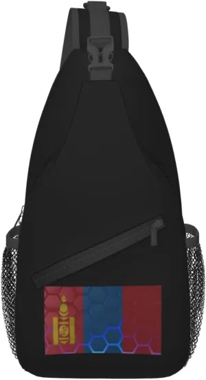 Flag Of Mongolia Crossbody Bags For Women Men Chest Backpack Gym Shoulder Bag Travel Outdoor Sports Casual Crossbody Bags