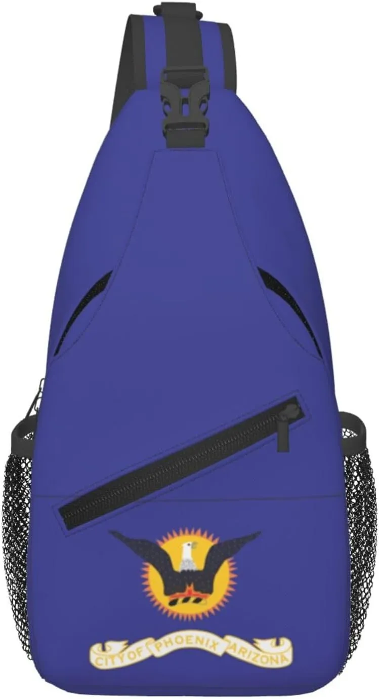 Flag Of Phoenix, Arizona (1921-1990) Crossbody Bags For Women Men Chest Backpack Gym Shoulder Bag Travel Outdoor Sports Casual Crossbody Bags