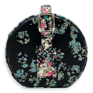 Floral Print Petite Boite Chapeau Multi-colour Crossbody Bag in Calfskin, Silver hardware