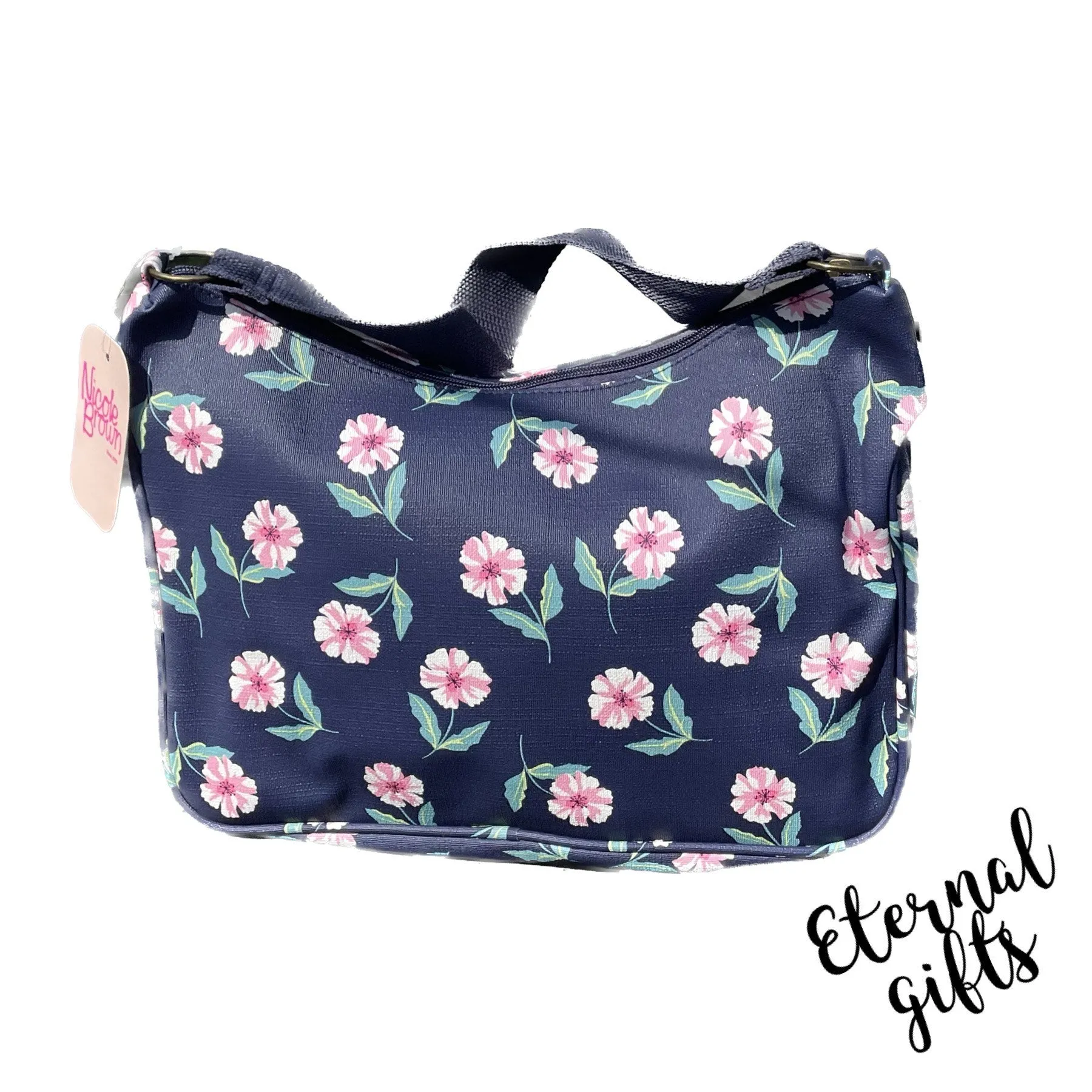Flower Handbag in Navy