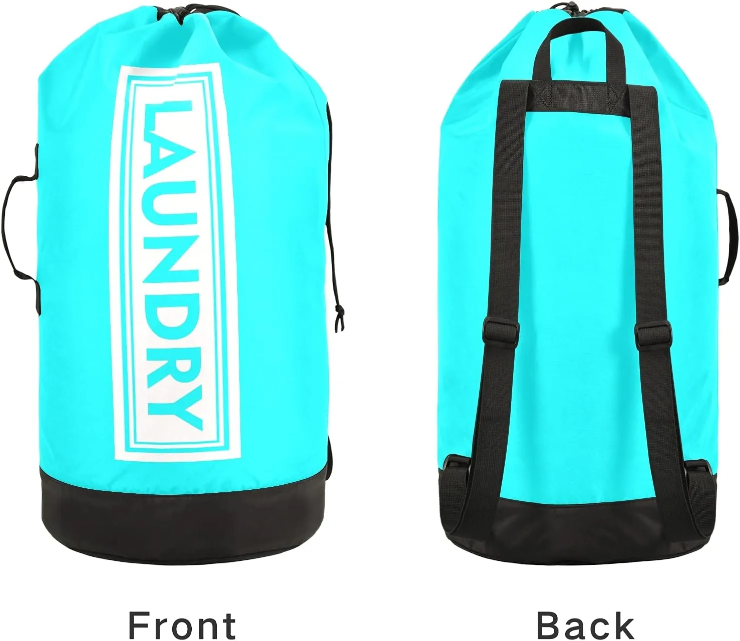 Fluorescent Blue Laundry Backpack Large Heavy Duty Laundry Bag for College Students Laundry bag with Shoulder Straps Washable for Camp Traveling Waterproof