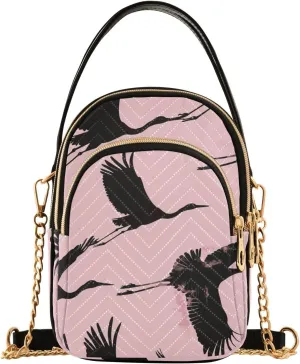 Flying Crane trendy shoulder bag crossbody with multi pockets handbags for mothers