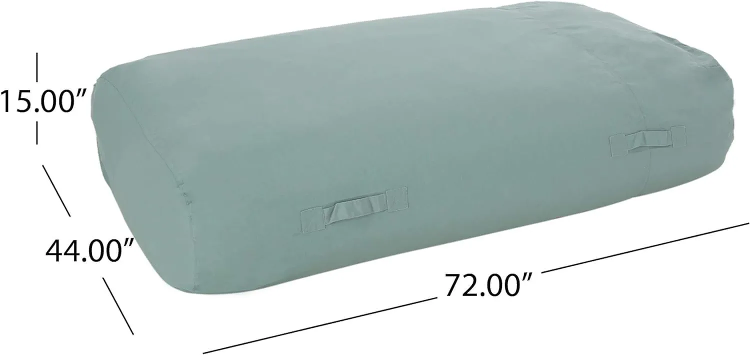 Foamma Crash Pad 15" x 44" x 72", Teal - Sensory Crash Pad Mat with Foam Blocks for Kids and Adults to Jump, Play or Relax - Bean Bag Bed for Indoor and Outdoor, Large Floor Pillow