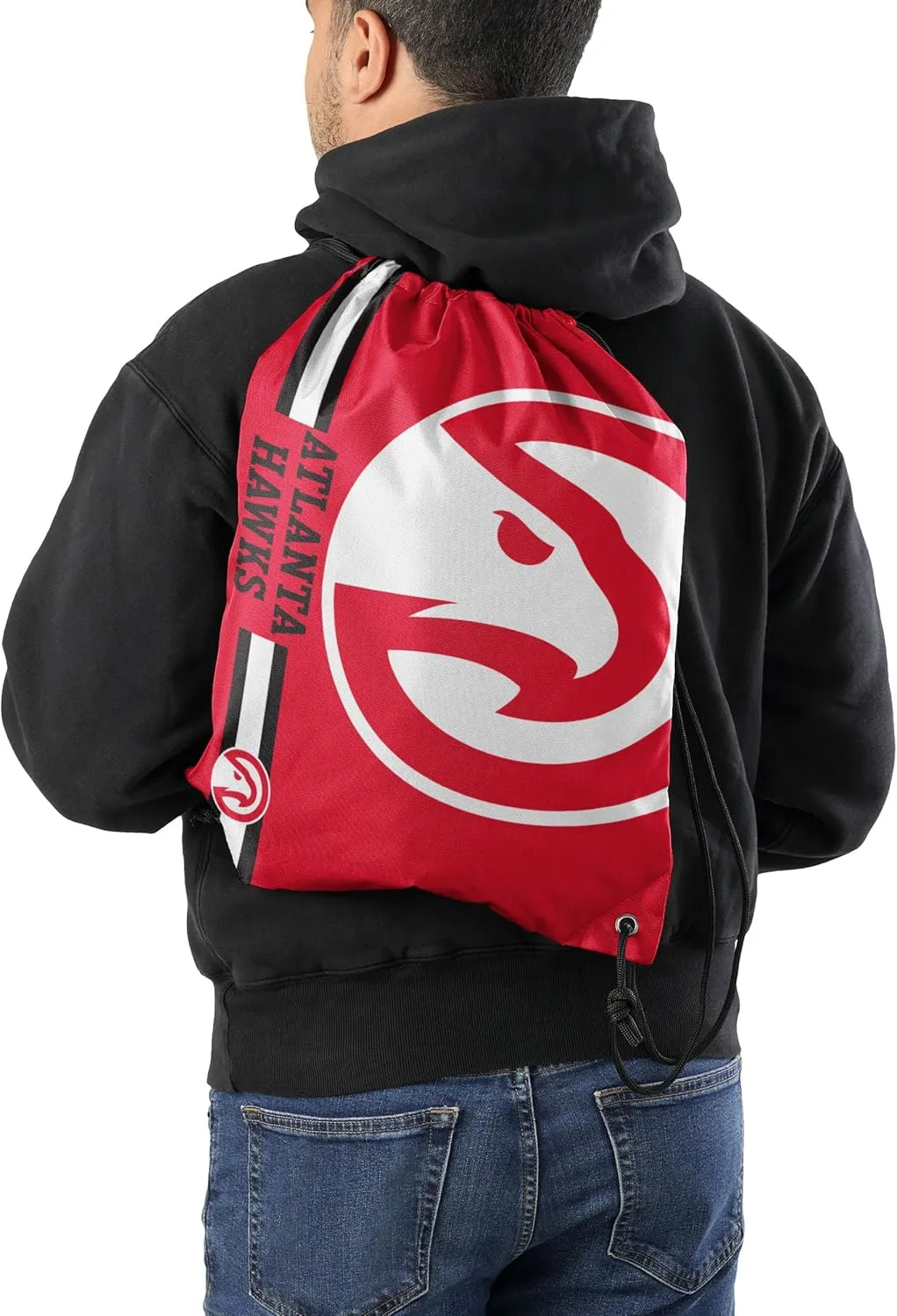 FOCO Atlanta Hawks NBA Big Logo Drawstring Backpack
