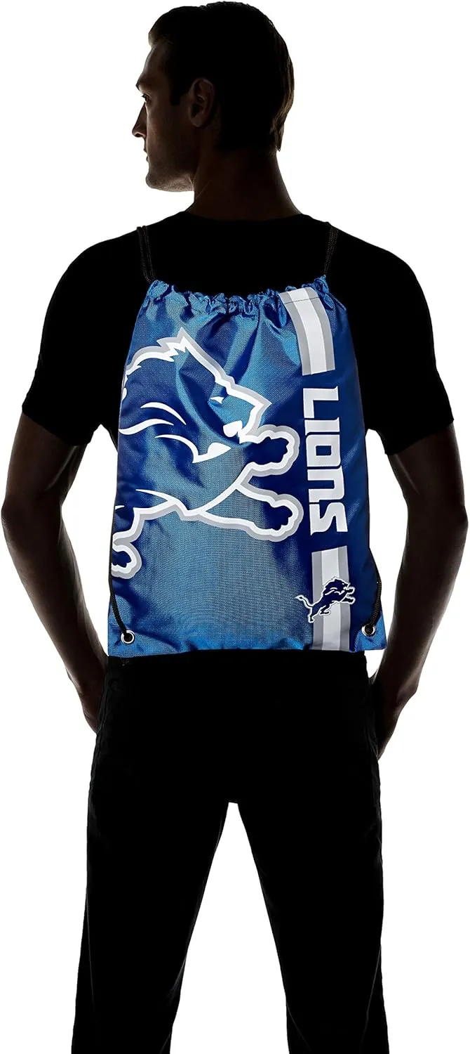 FOCO Detroit Lions NFL Big Logo Drawstring Backpack