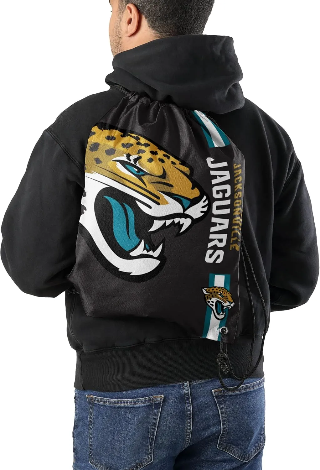FOCO Jacksonville Jaguars NFL Big Logo Drawstring Backpack
