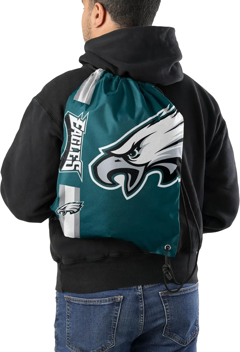 FOCO Philadelphia Eagles NFL Big Logo Drawstring Backpack