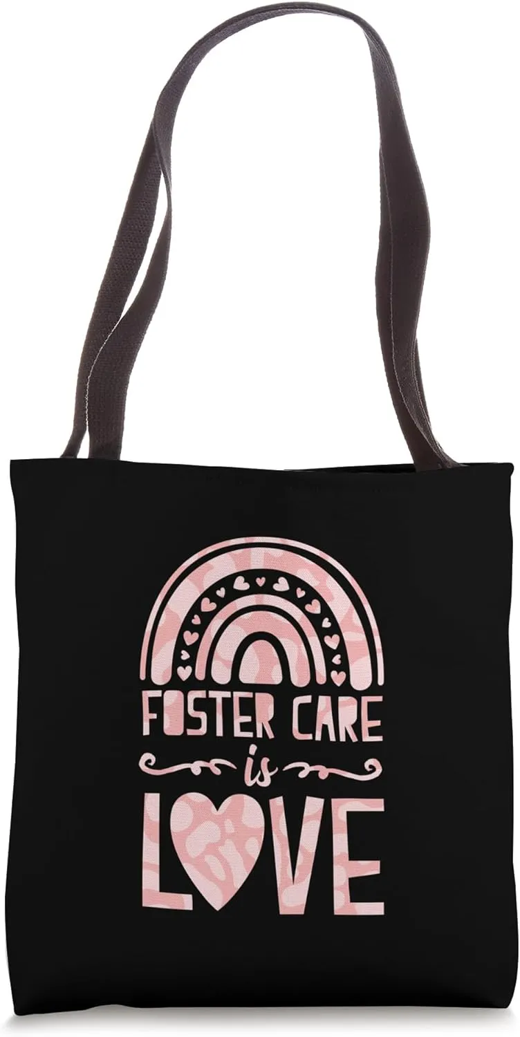 Foster Care Is Love Foster Parent Bohemian Rainbow Tote Bag