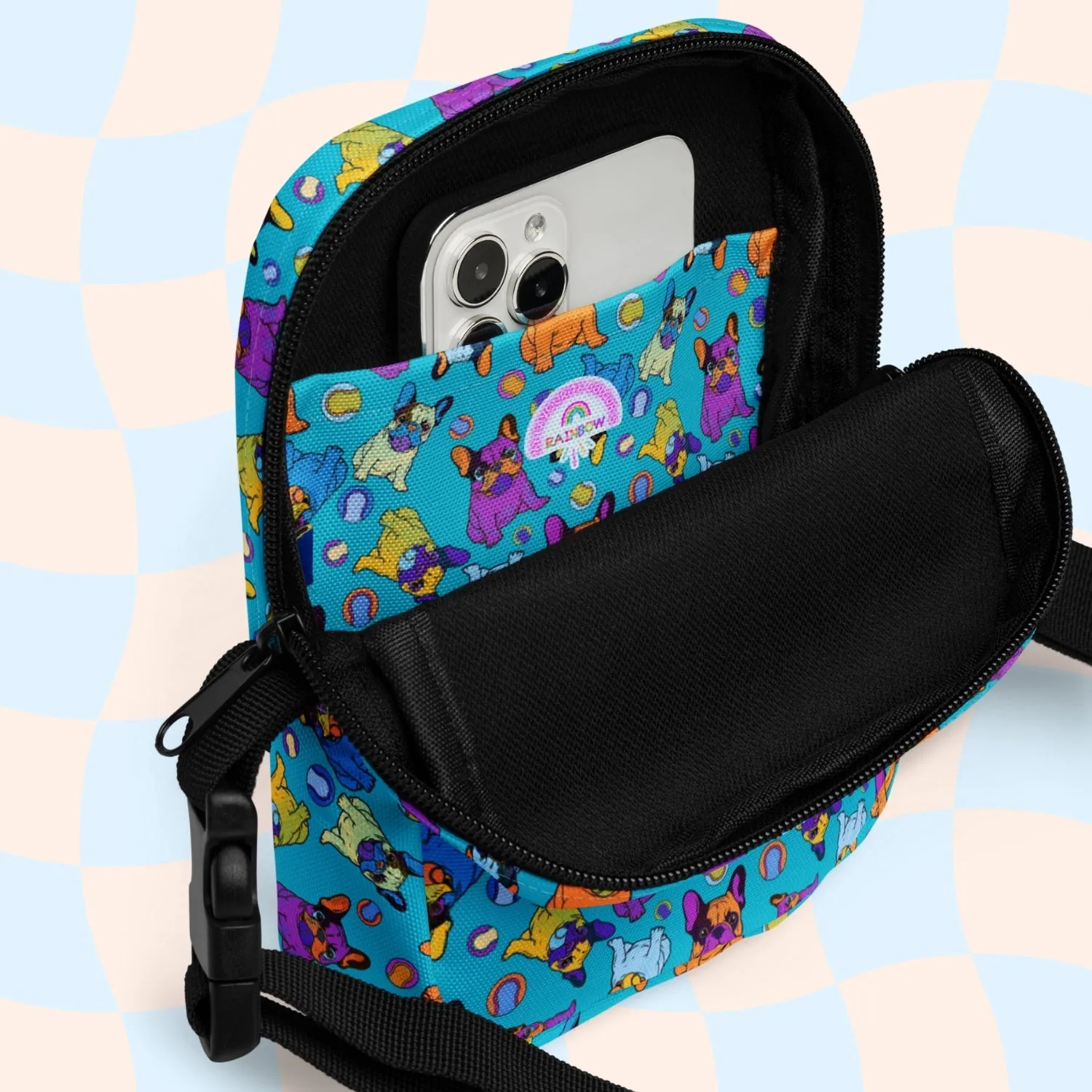 Frenchie Fetch, Set, Match Mini Crossbody bag