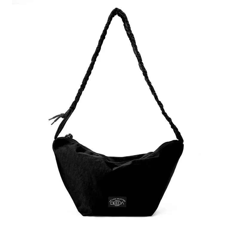 FRILLY HOBO BAG - BLACK
