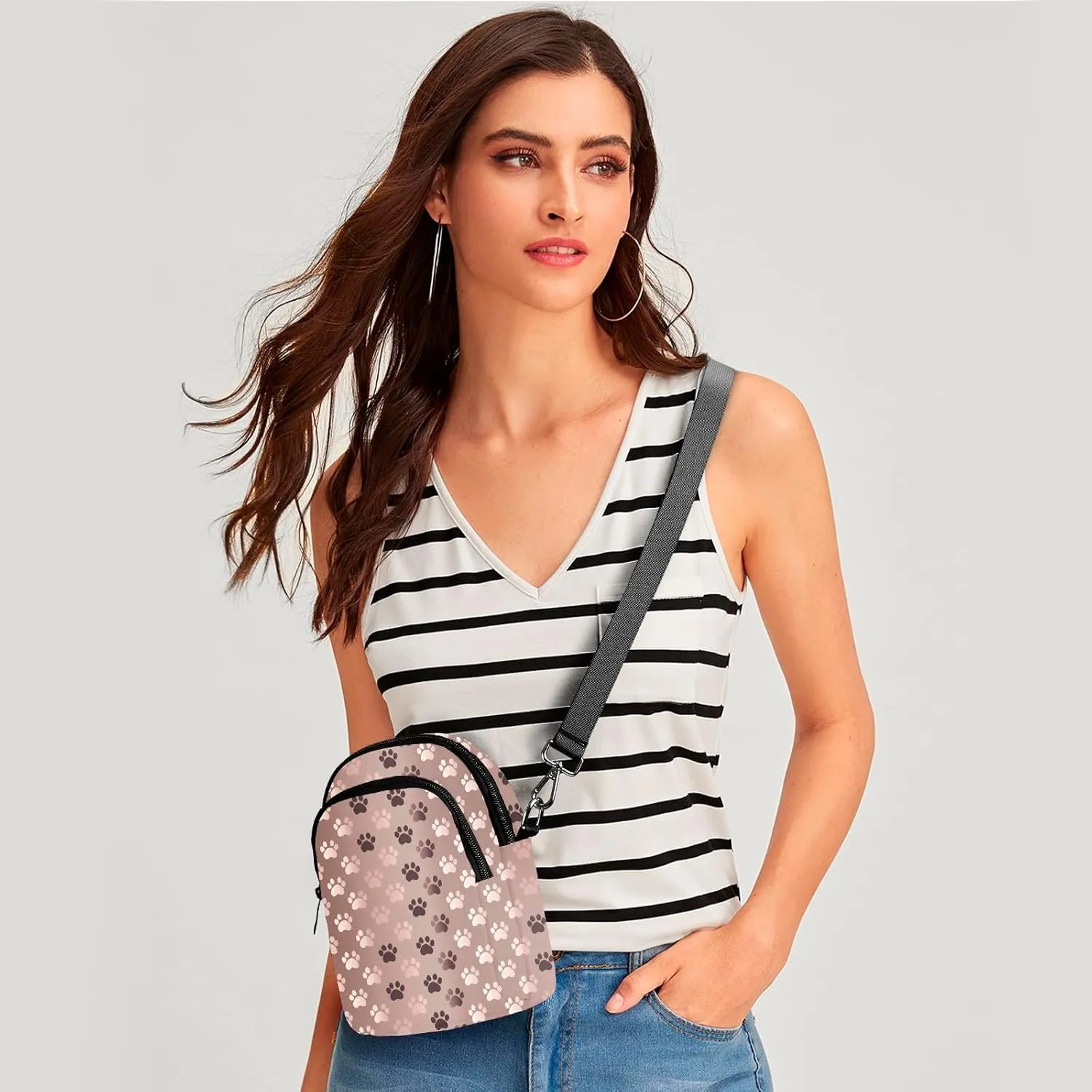 FyLybois Small Crossbody Bags for Women Casual Cell Phone Bag Wallet Purse Waterproof with Card Slots Adjustable Strap