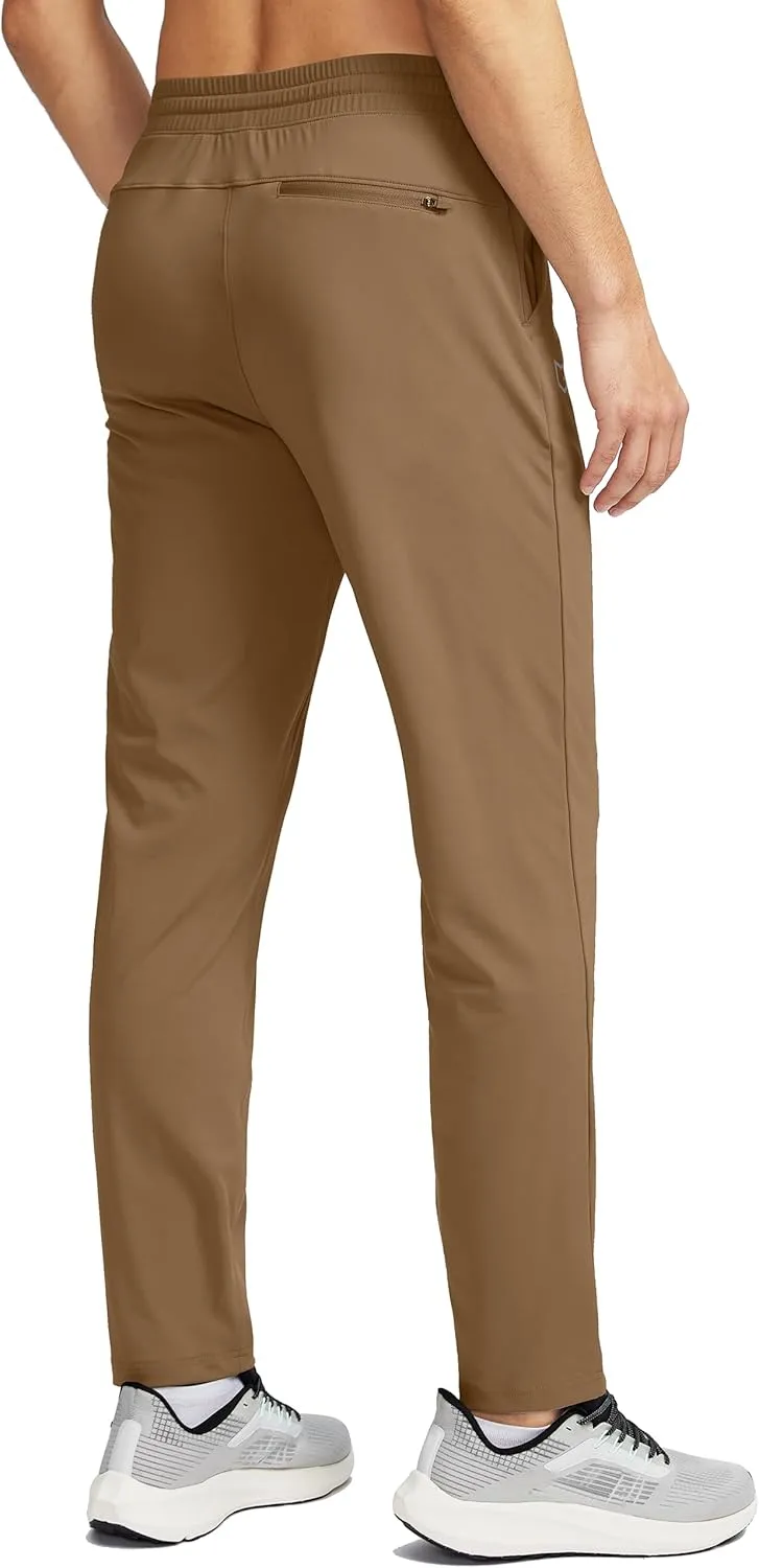 G Gradual Mens Sweatpants Zipper Pockets Tapered Track Athletic Slim Fit Pants for Running, Exercise, Workout