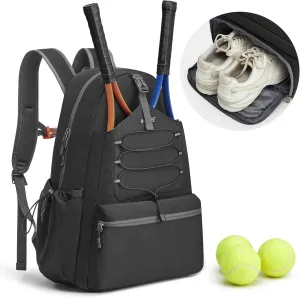 G4Free Tennis Bag, Tennis Backpack for Women Men, Large Pickleball Bag, Holds 4 Rackets with Shoe