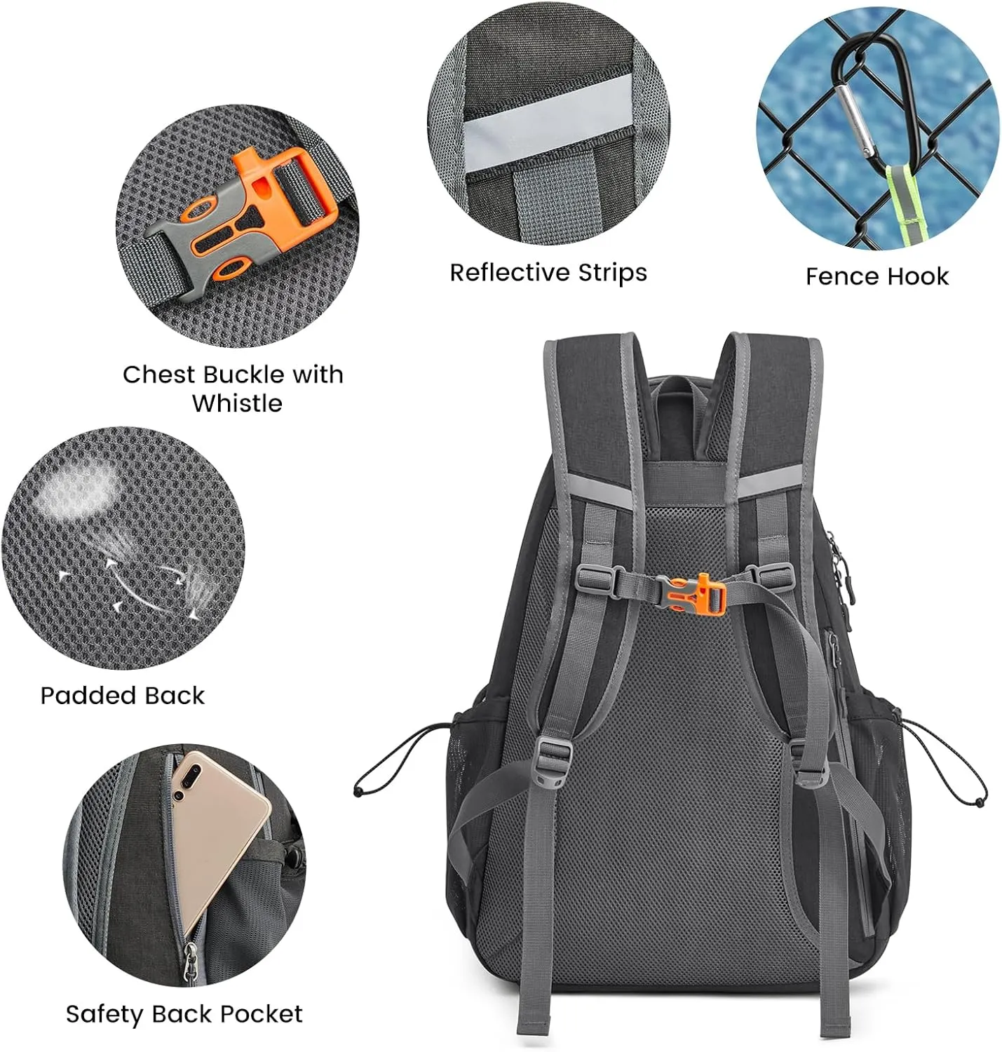 G4Free Tennis Bag, Tennis Backpack for Women Men, Large Pickleball Bag, Holds 4 Rackets with Shoe