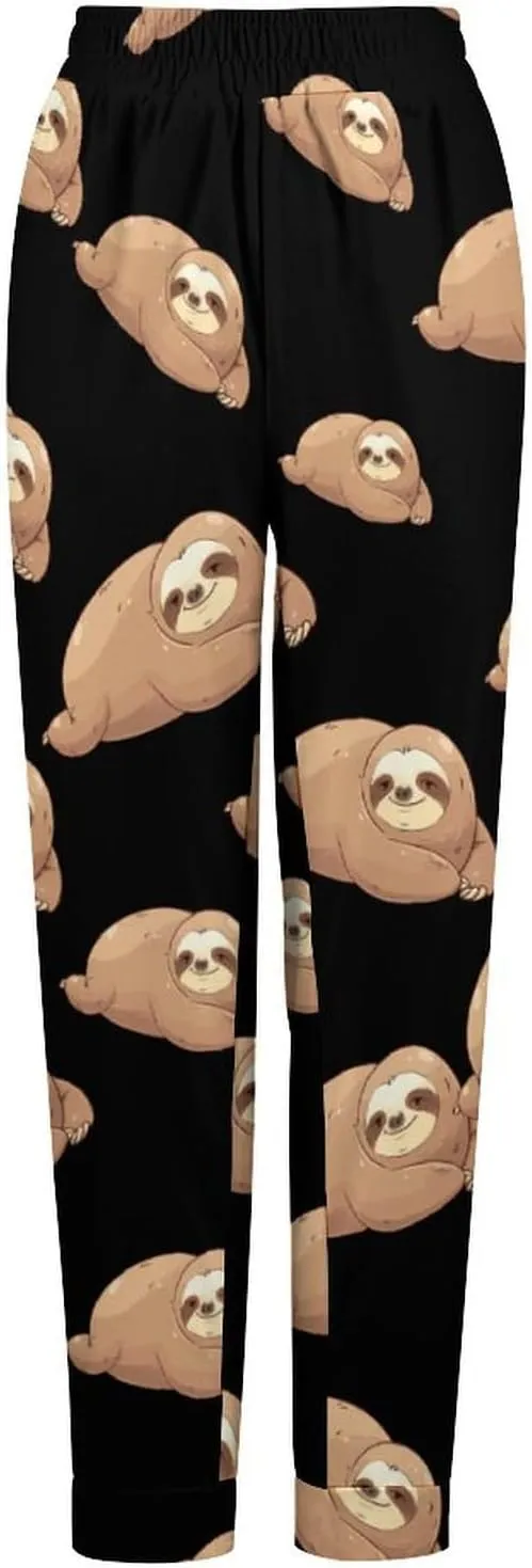 Garbage Truck Busy Day Women's Pajama Pants Elastic Waistband Sleepwear Bottoms Printed