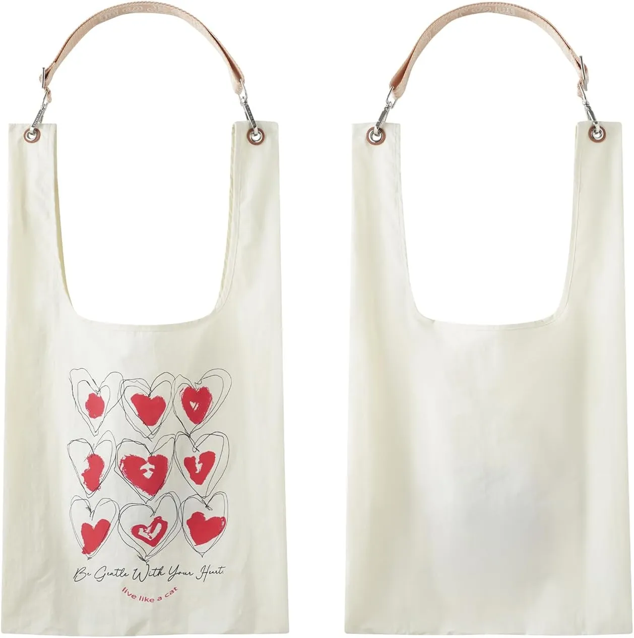 GENTLE Toby Bag with Detachable Nylon Embroidered Strap – Stylish Lightweight Versatile Tote Bag for Grocery