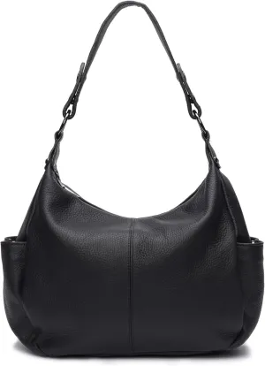 Genuine Leather Purses for Women Hobo Crossbody Bags Casual Work Shoulder Bag with Adjustable Strap