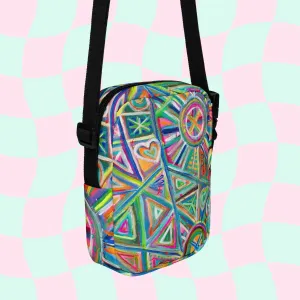 Geometric Rainbow Mini Crossbody Bag