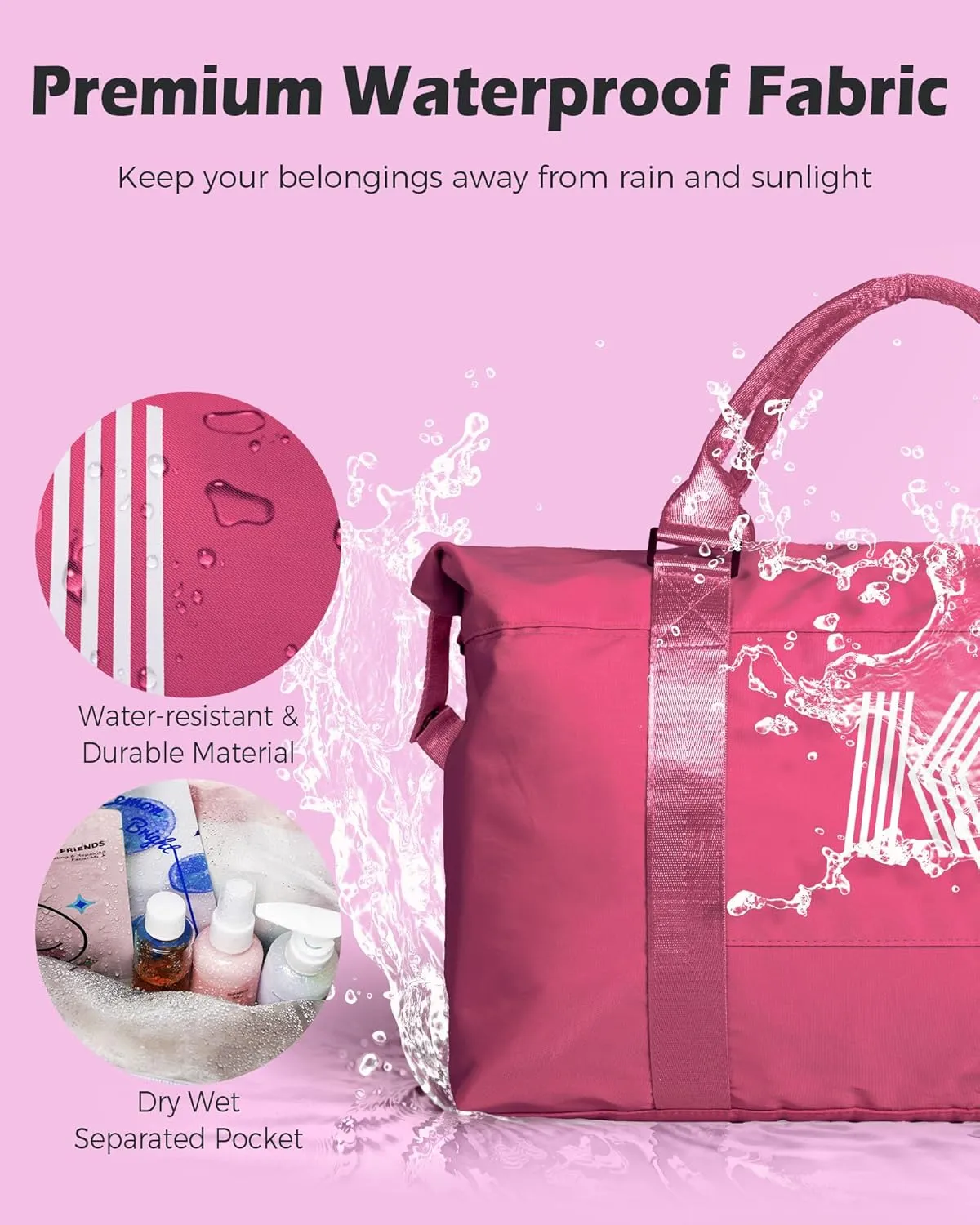 Gifts for Teen Girls 16-18, Birthday Gift, Girls Travel Bag, Sports Bag, Personalized Weekender Bag, Monogram Kids Overnight Bag Gift for Her,Granddaughter Birthday Gift (Letter S)