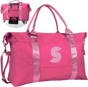 Gifts for Teen Girls 16-18, Birthday Gift, Girls Travel Bag, Sports Bag, Personalized Weekender Bag, Monogram Kids Overnight Bag Gift for Her,Granddaughter Birthday Gift (Letter S)