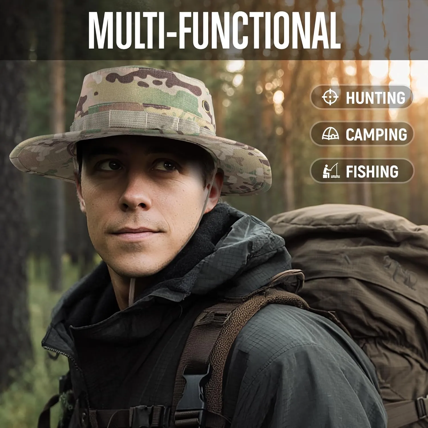 GLORYFIRE Boonie Hat Military Tactical Boonie Hats for Men Women Hunting Fishing Outdoor