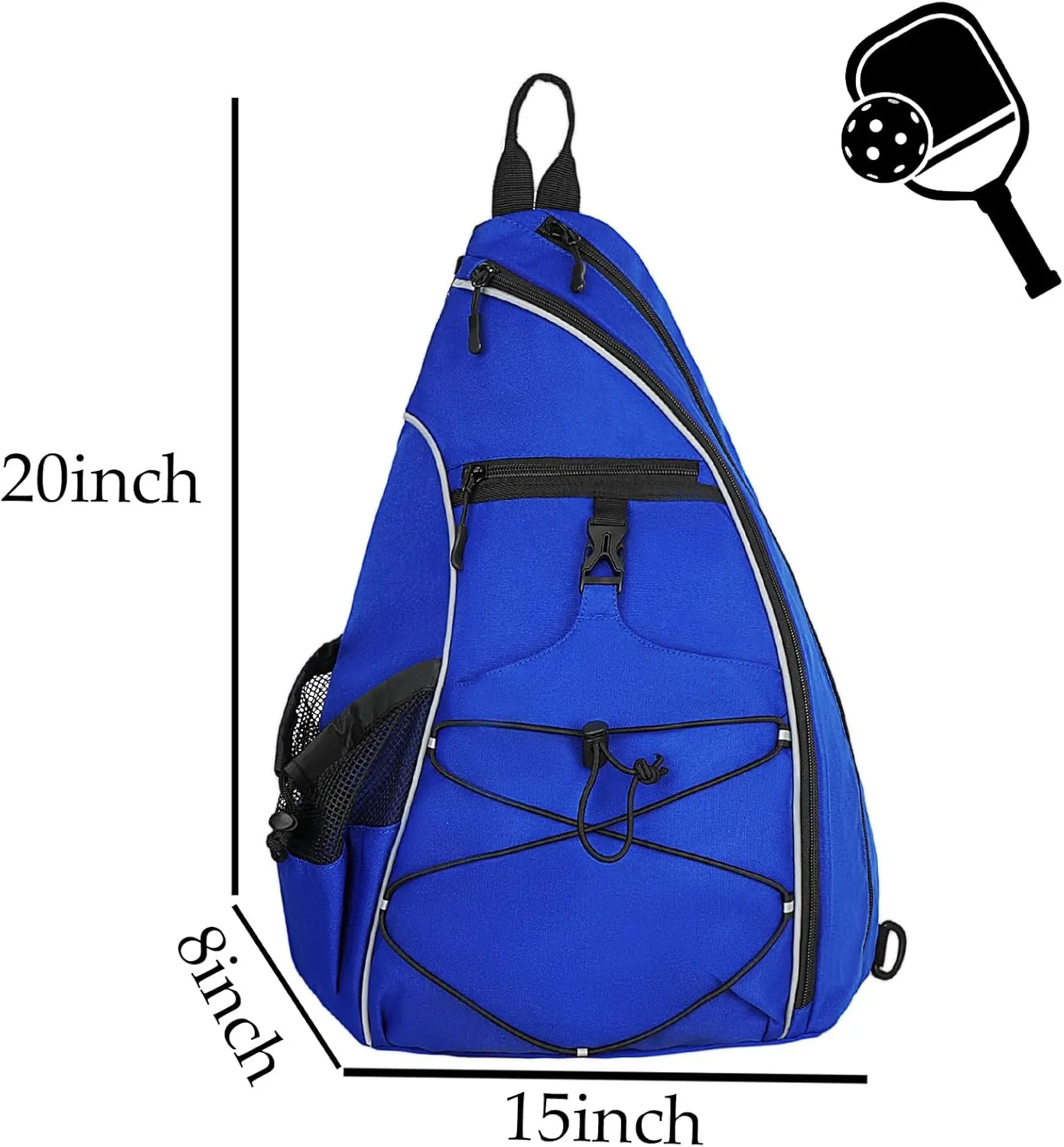 Goloni Pickleball Bag for Women,Mens Pickle ball Backpack,Lightweight Sling Bag with Fence Hook,Large Capacity,Safety Pocket