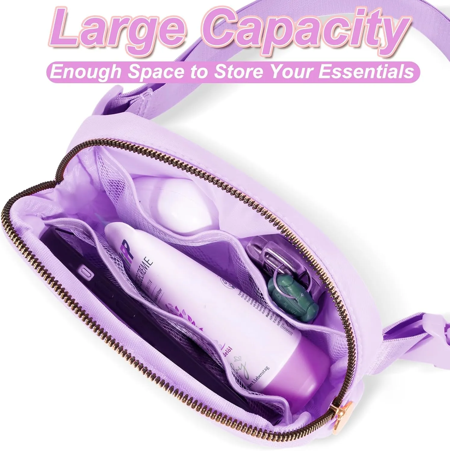 Graduation Gift for Teen Girls Kids Daughter Her - Birthday Gifts for 3 4 5 6 7 8 9 10 11 12 13 Year Old Girls,Fanny Pack Crossbody Bag Purse Belt Bag Cute Trendy Stuff | Lavender,Initial A