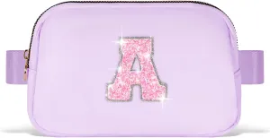 Graduation Gift for Teen Girls Kids Daughter Her - Birthday Gifts for 3 4 5 6 7 8 9 10 11 12 13 Year Old Girls,Fanny Pack Crossbody Bag Purse Belt Bag Cute Trendy Stuff | Lavender,Initial A