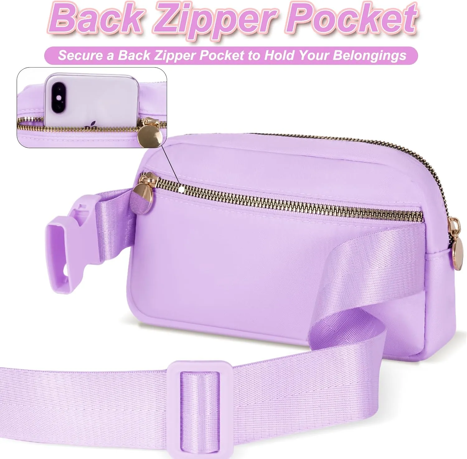 Graduation Gift for Teen Girls Kids Daughter Her - Birthday Gifts for 3 4 5 6 7 8 9 10 11 12 13 Year Old Girls,Fanny Pack Crossbody Bag Purse Belt Bag Cute Trendy Stuff | Lavender,Initial A