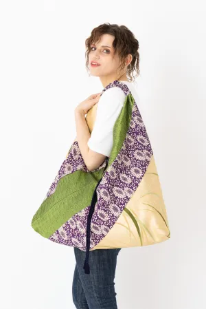 Grass and Chrysantemum Embroidered Boho Bag