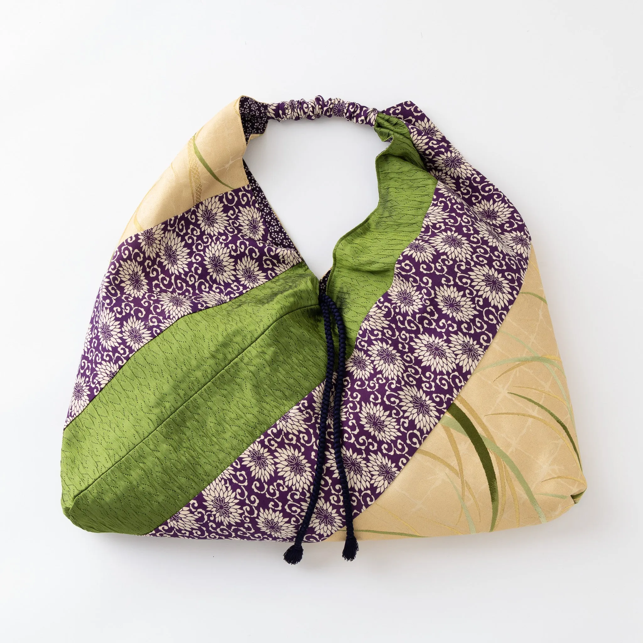 Grass and Chrysantemum Embroidered Boho Bag