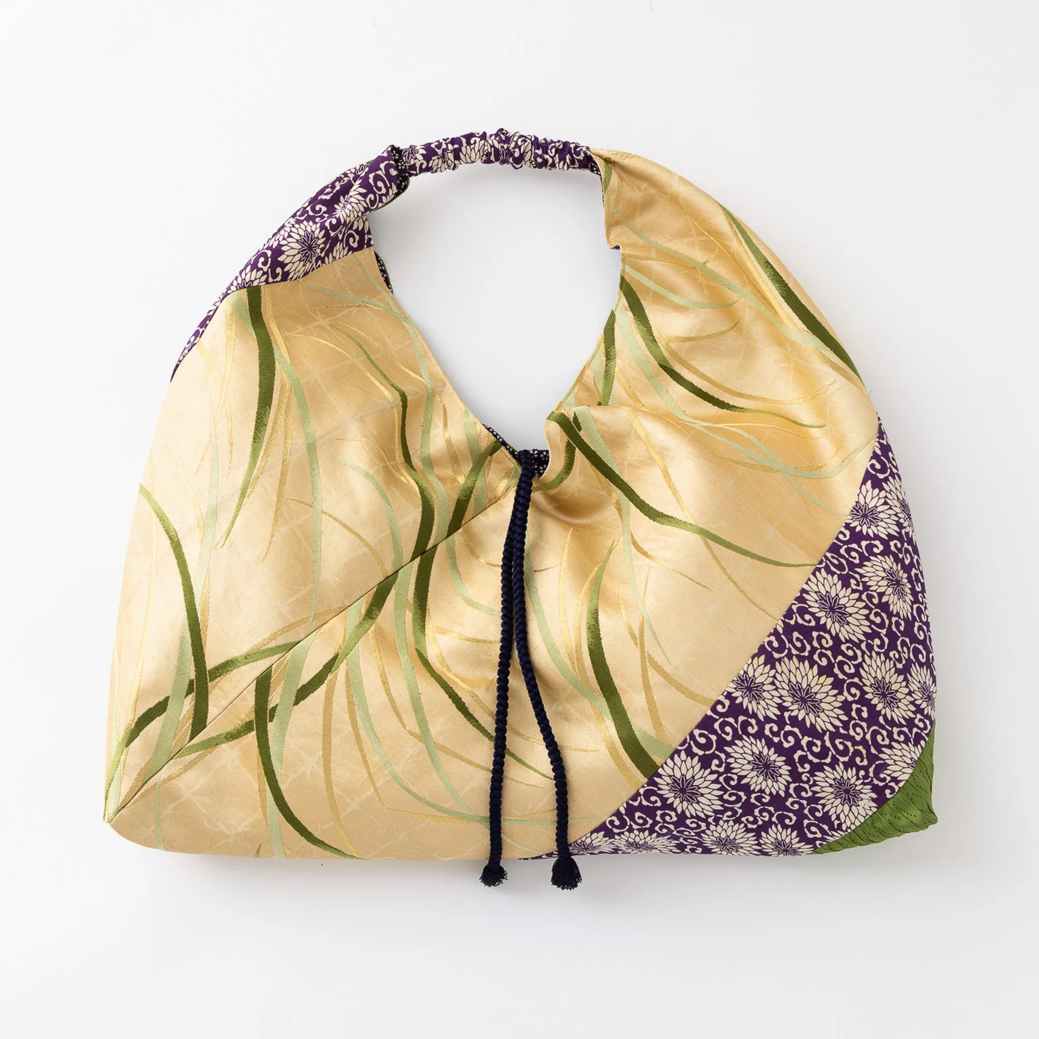 Grass and Chrysantemum Embroidered Boho Bag