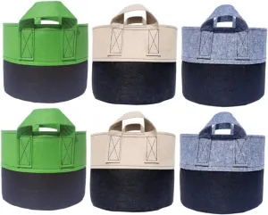 Grow Bags 6pcs Plant Growing Bags Felt Material for Root Formation and Safe Planting